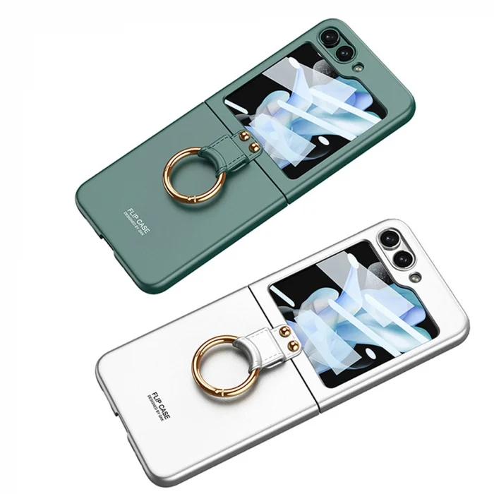 Samsung Z Flip 5 Kılıf Kıpta Yüzüklü Flip Sert Kapak