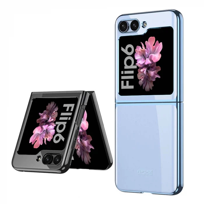 Samsung Z Flip 6 Kılıf Full Camlı Kıpta Kapak