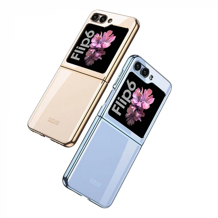 Samsung Z Flip 6 Kılıf Full Camlı Kıpta Kapak