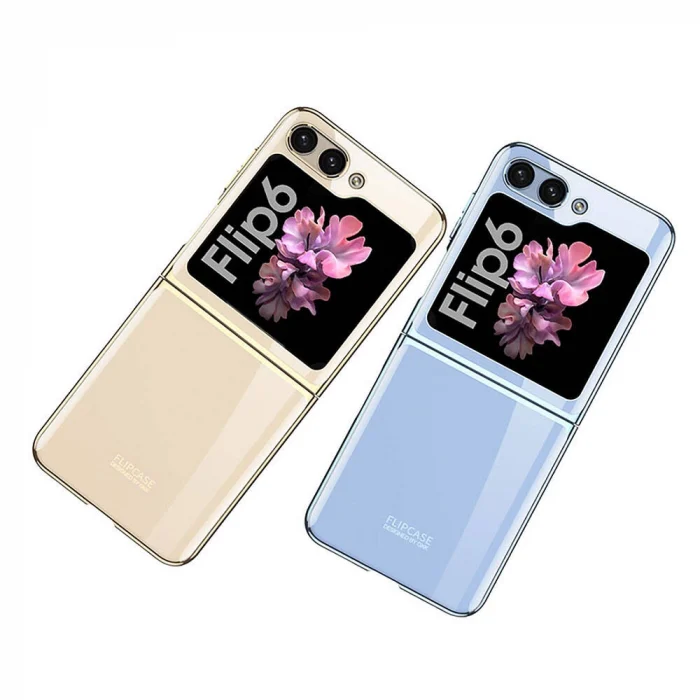 Samsung Z Flip 6 Kılıf Full Camlı Kıpta Kapak