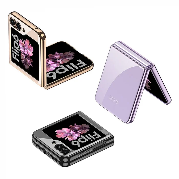 Samsung Z Flip 6 Kılıf Full Camlı Kıpta Kapak