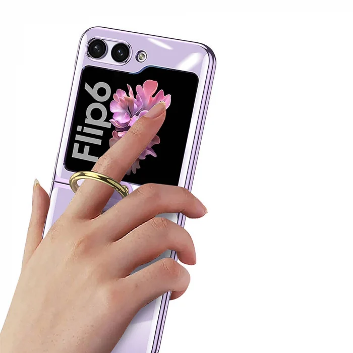Samsung Z Flip 6 Kılıf Yüzüklü Kıpta Kapak