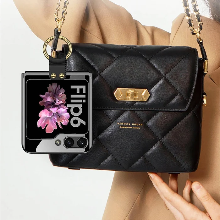 Samsung Z Flip 6 Kılıf Yüzüklü Kıpta Kapak