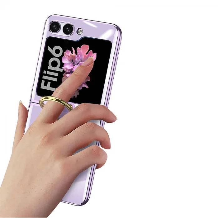 Samsung Z Flip 6 Kılıf Yüzüklü Kıpta Kapak