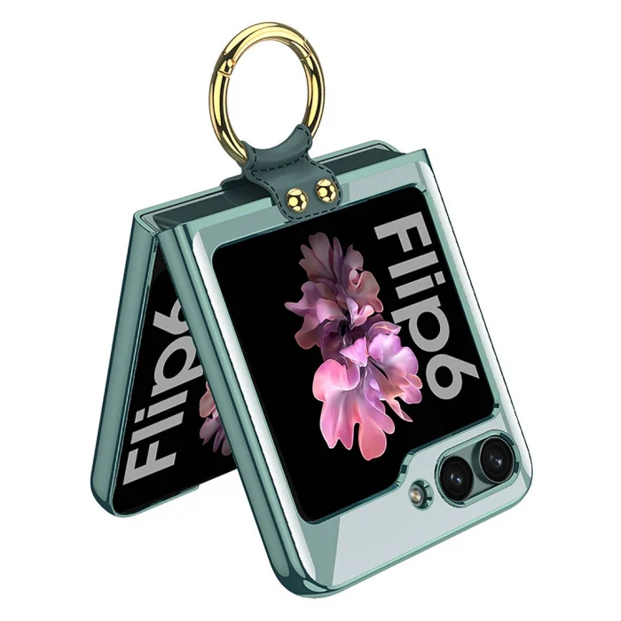 Samsung Z Flip 6 Kılıf Yüzüklü Kıpta Kapak