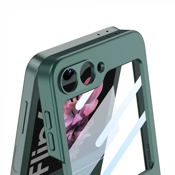 Samsung Z Flip 6 Kılıf Z Harfli Yüzüklü Kıpta Kapak