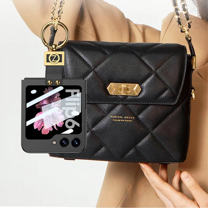 Samsung Z Flip 6 Kılıf Z Harfli Yüzüklü Kıpta Kapak