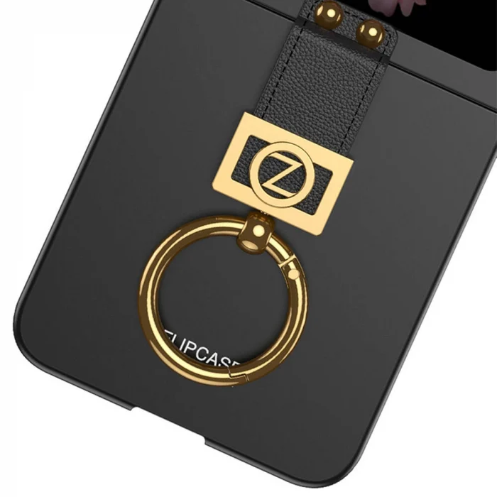Samsung Z Flip 6 Kılıf Z Harfli Yüzüklü Kıpta Kapak