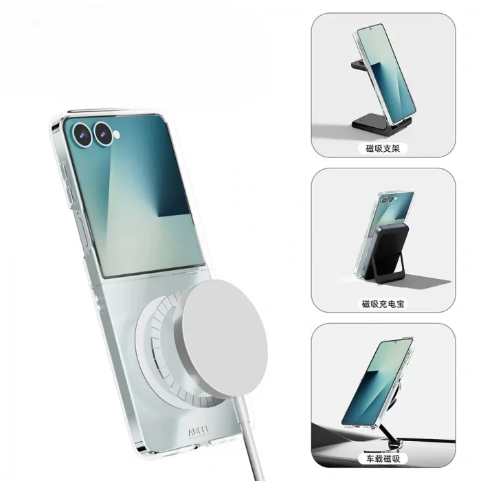 Samsung Z Flip 7 Kılıf Kamera Korumalı M-safe Sert PC Porto Kapak