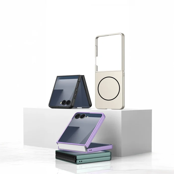 Samsung Z Flip 7 Kılıf Wireless Şarj Özellikli Kıpta M-safe Kapak