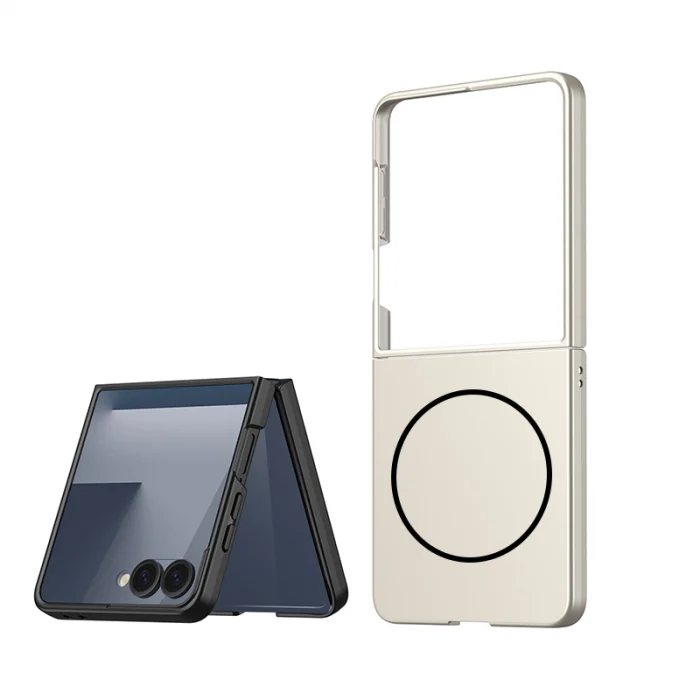 Samsung Z Flip 7 Kılıf Wireless Şarj Özellikli Kıpta M-safe Kapak