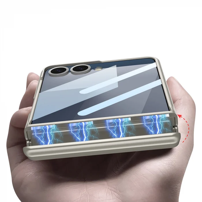 Samsung Z Flip 7 Kılıf Kıpta Standlı Kapak