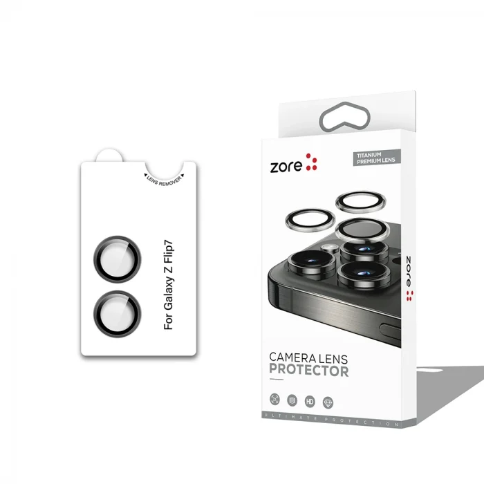 Samsung Z Flip 7 CL-12 Premium Safir Parmak İzi Bırakmayan Anti-Reflective Kamera Lens Koruyucu
