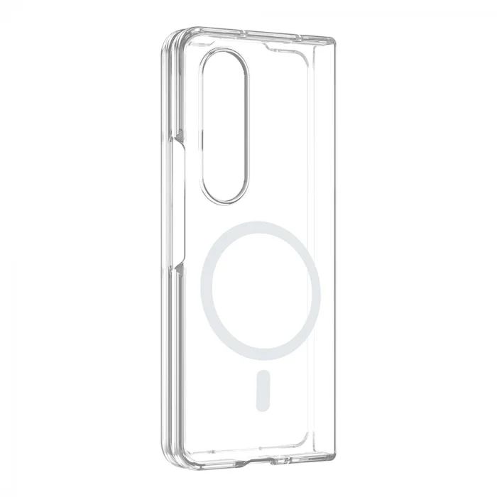 Samsung Z Fold 4 Kamera Korumalı M-Safe Şarj Özellikli Şeffaf London Sert PC Kapak