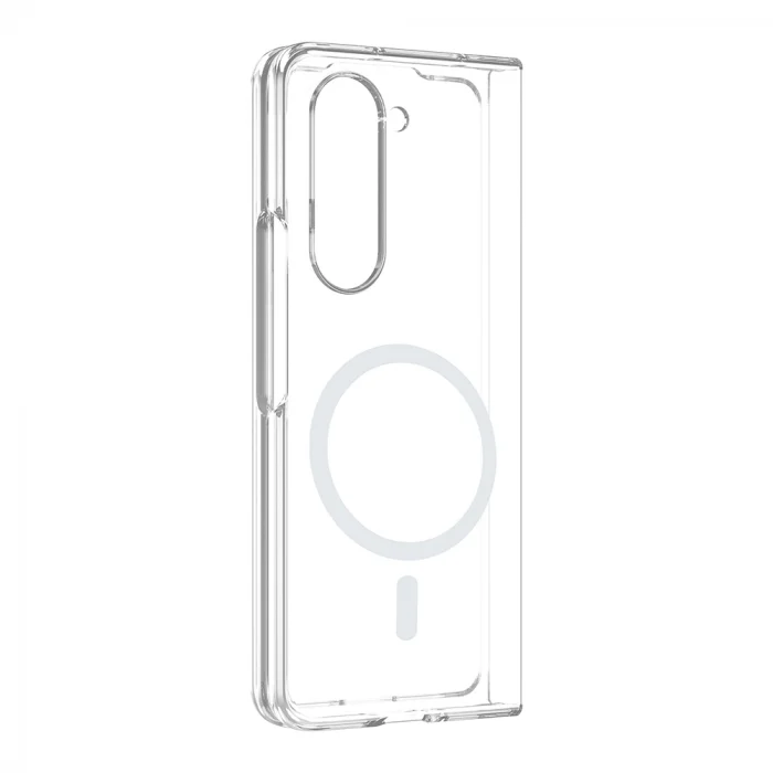 Samsung Z Fold 5 Kamera Korumalı M-Safe Şarj Özellikli Şeffaf London Sert PC Kapak