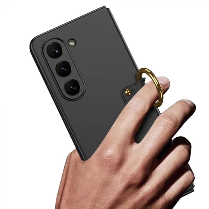 Samsung Z Fold 5 Kılıf Kıpta Yüzüklü Flip Sert Kapak