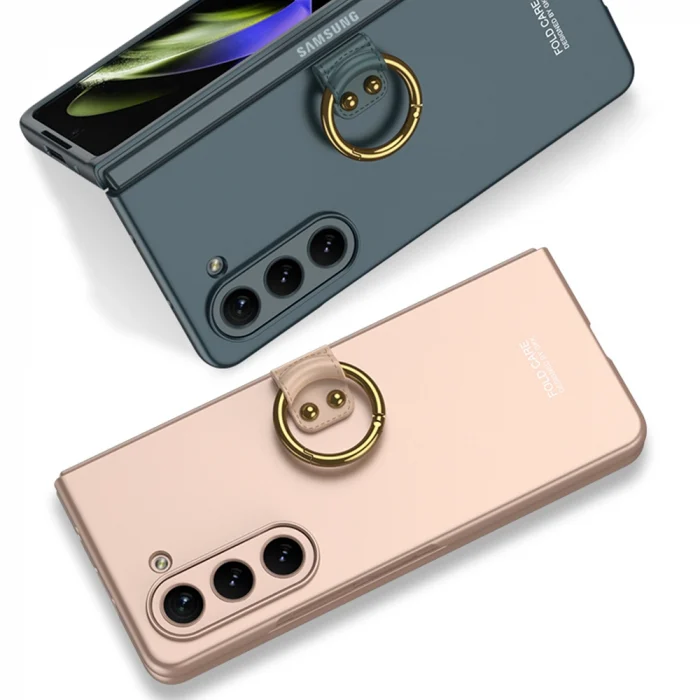 Samsung Z Fold 5 Kılıf Kıpta Yüzüklü Flip Sert Kapak