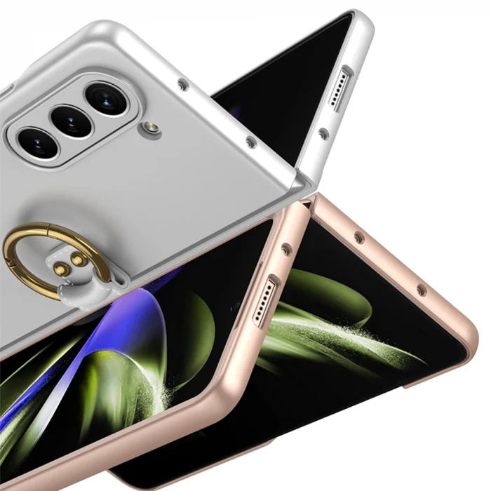 Samsung Z Fold 5 Kılıf Kıpta Yüzüklü Flip Sert Kapak