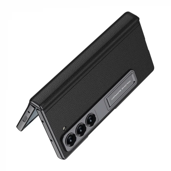 ​Samsung Z Fold 6 Kılıf Deri Standlı Kıpta Premium Kılıf