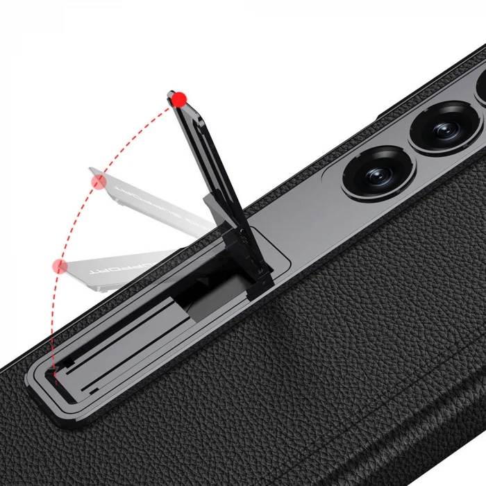 ​Samsung Z Fold 6 Kılıf Deri Standlı Kıpta Premium Kılıf