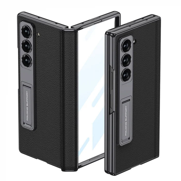 ​Samsung Z Fold 6 Kılıf Deri Standlı Kıpta Premium Kılıf