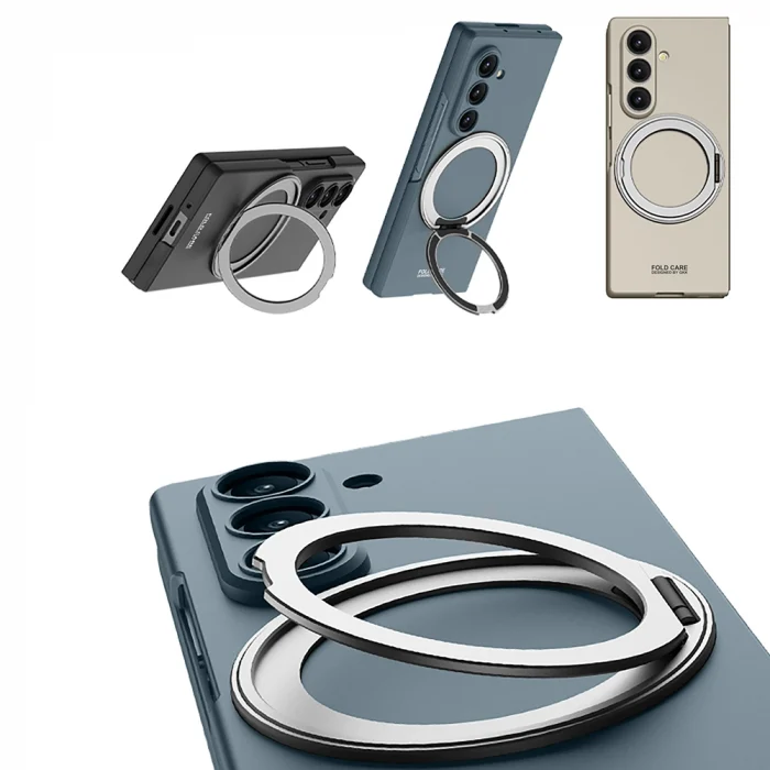 Samsung Z Fold 7 Kılıf M-safe Şarj Özellikli Kıpta Yüzüklü Kamera Korumalı Kapak