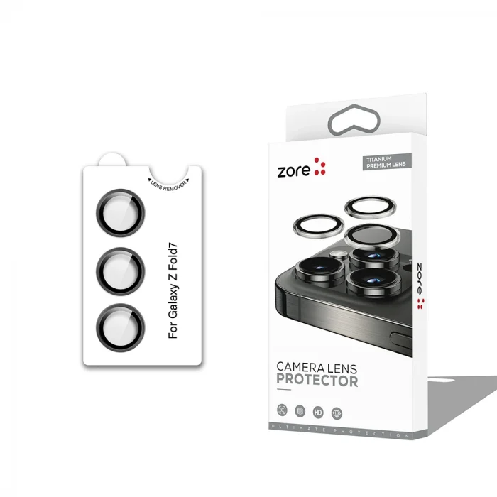 Samsung Z Fold 7 CL-12 Premium Safir Parmak İzi Bırakmayan Anti-Reflective Kamera Lens Koruyucu
