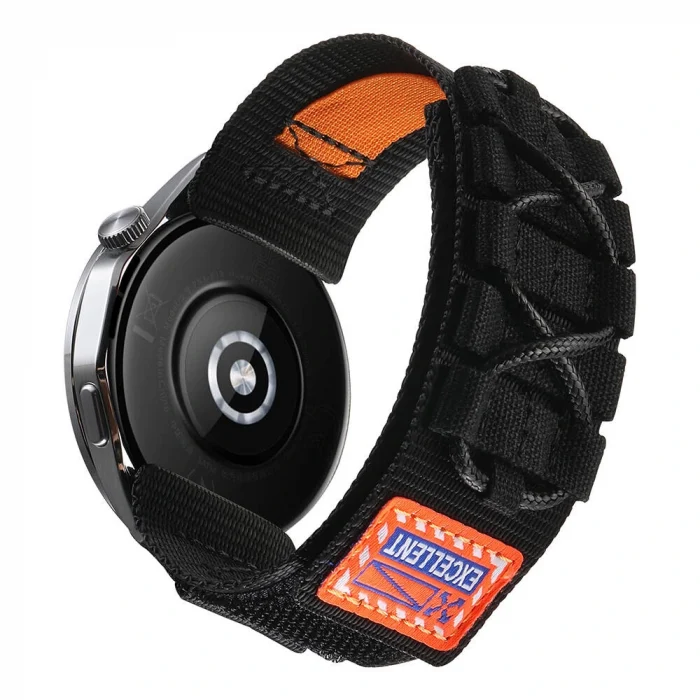 Gear S3 Uyumlu-112 22mm Orbital Örgülü Halat Tasarımlı Naylon Kumaş Hasır Kordon