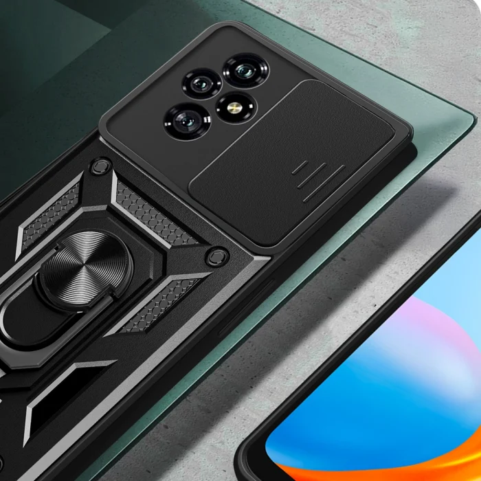 Honor 200 Kılıf Magnetik Standlı Kamera Korumalı Sürgülü Vega Kapak