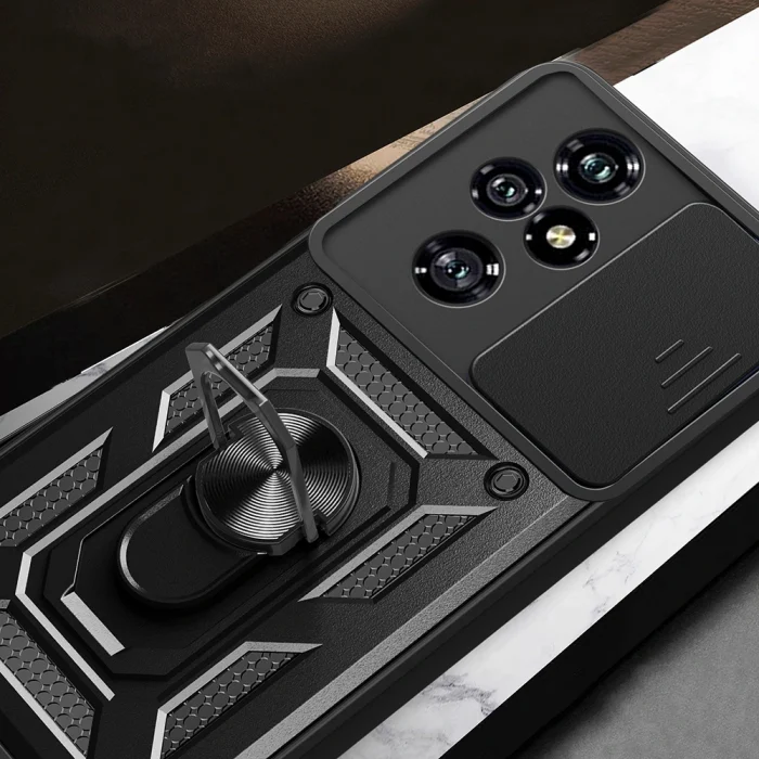 Honor 200 Pro Kılıf Magnetik Standlı Kamera Korumalı Sürgülü Vega Kapak