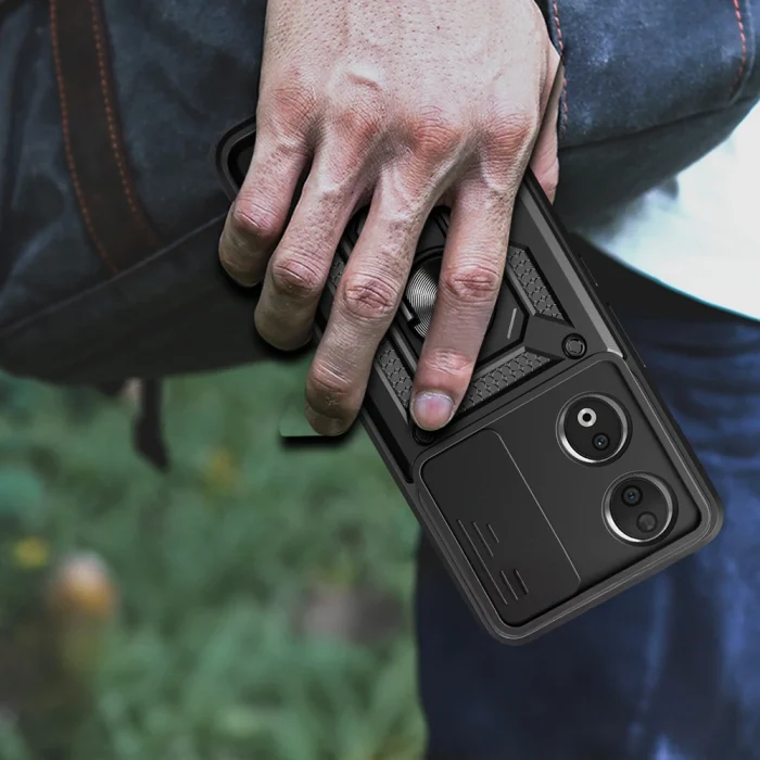 Honor 90 Kılıf Magnetik Standlı Kamera Korumalı Sürgülü Vega Kapak