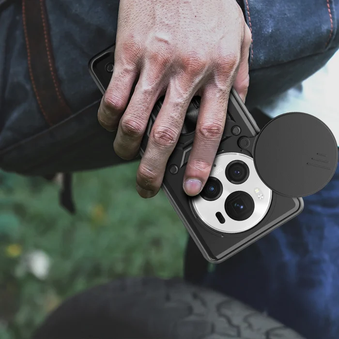 Honor Magic 6 Pro Kılıf Magnetik Standlı Kamera Korumalı Sürgülü Vega Kapak