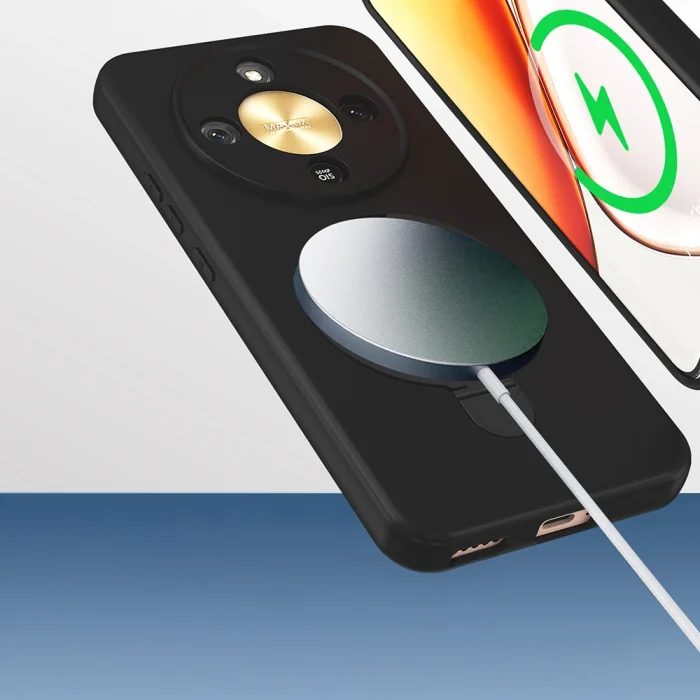 Honor Magic 8 Lite 5G Kılıf M-safe Şarj Özellikli Standlı Samara Kapak