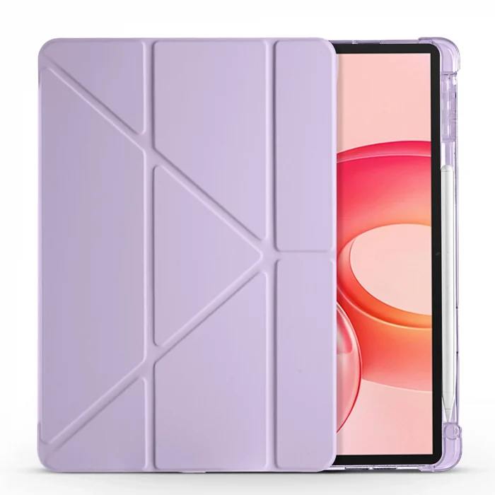 Honor Pad 10 12.1 Kılıf Tri Folding Kalem Bölmeli Standlı Kılıf