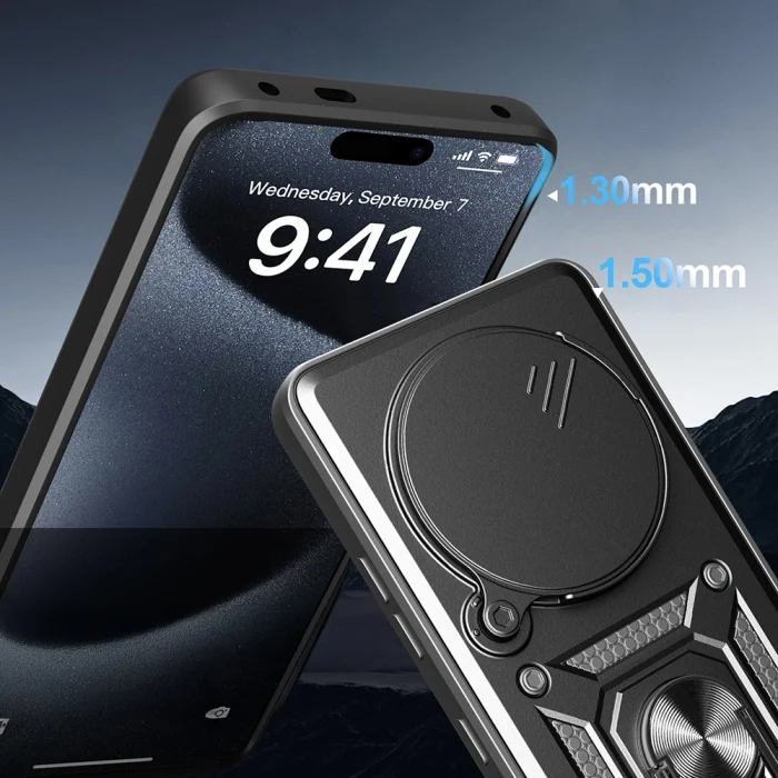 Honor X9C Kılıf Magnetik Standlı Kamera Korumalı Sürgülü Vega Kapak