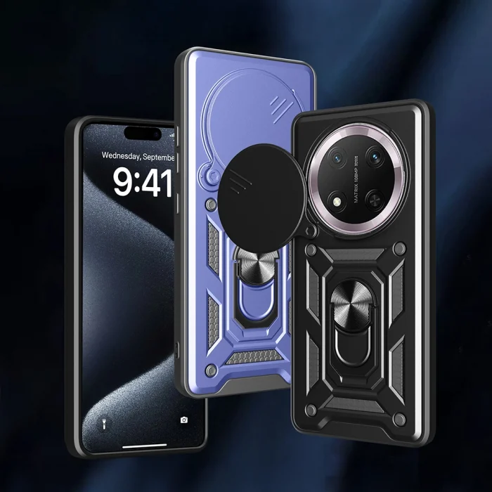 Honor X9C Kılıf Magnetik Standlı Kamera Korumalı Sürgülü Vega Kapak