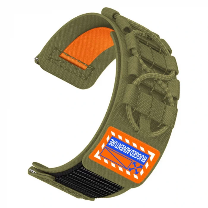 Huawei Watch GT 3 42mm Uyumlu-112 20mm Orbital Örgülü Halat Tasarımlı Naylon Kumaş Hasır Kordon