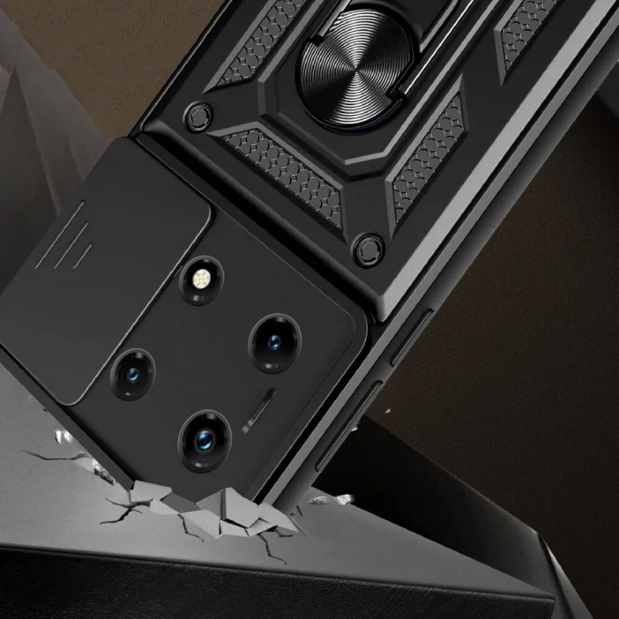 İnfinix Note 30 Pro Kılıf Magnetik Standlı Kamera Korumalı Sürgülü Vega Kapak