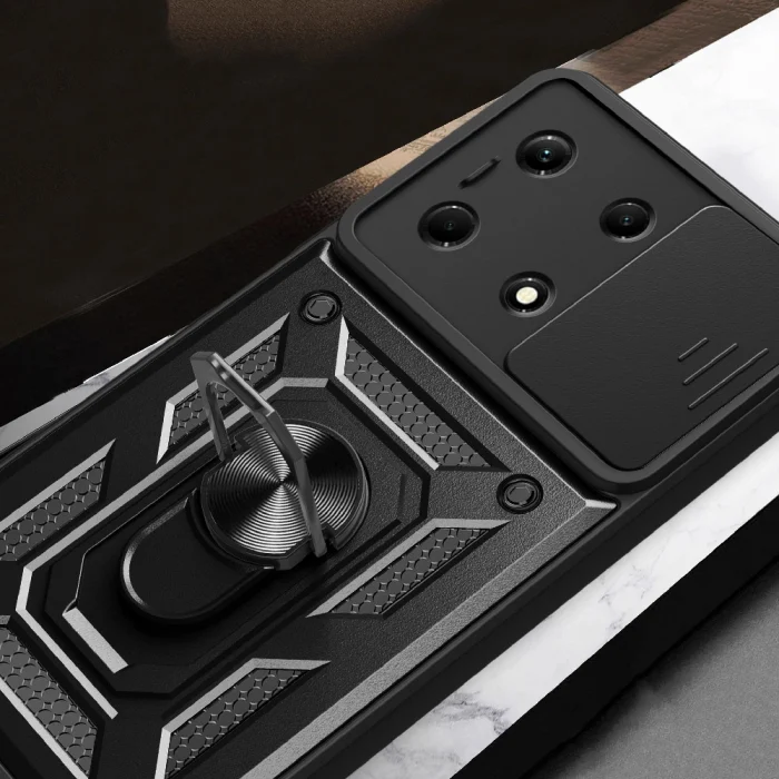 İnfinix Note 30 VIP Kılıf Magnetik Standlı Kamera Korumalı Sürgülü Vega Kapak