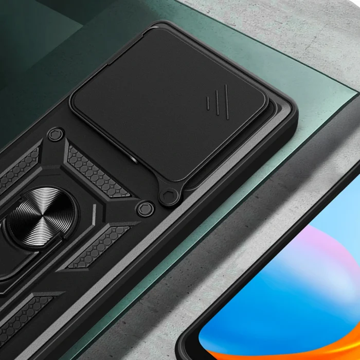 İnfinix Note 40 Pro Kılıf Magnetik Standlı Kamera Korumalı Sürgülü Vega Kapak