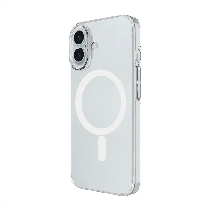 iPhone 16 Plus Kamera Korumalı M-Safe Şarj Özellikli Şeffaf London Sert PC Kapak