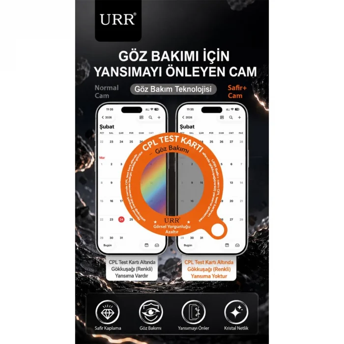 iPhone 16 Pro Max Sapphire Plus Cam Ekran Koruyucu - Şeffaf