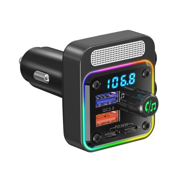 Lapas FMT-01 36W Hızlı Şarj Destekli Dijital Göstergeli Bluetooth FM Transmitter