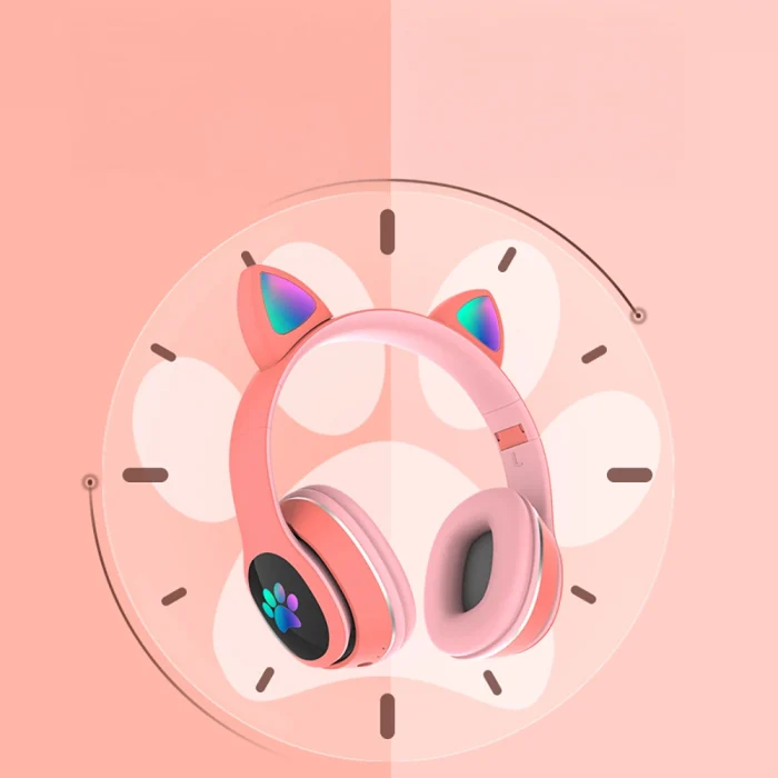Lapas P40 Kedi Kulaklı Tasarımlı RGB Işıklı Bluetooth Kulaklık