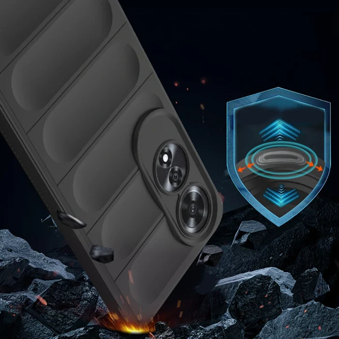 Oppo A60 Kılıf Esnek TPU Oyuklu Arka Yüzey Tasarımlı Etnik Silikon Kapak