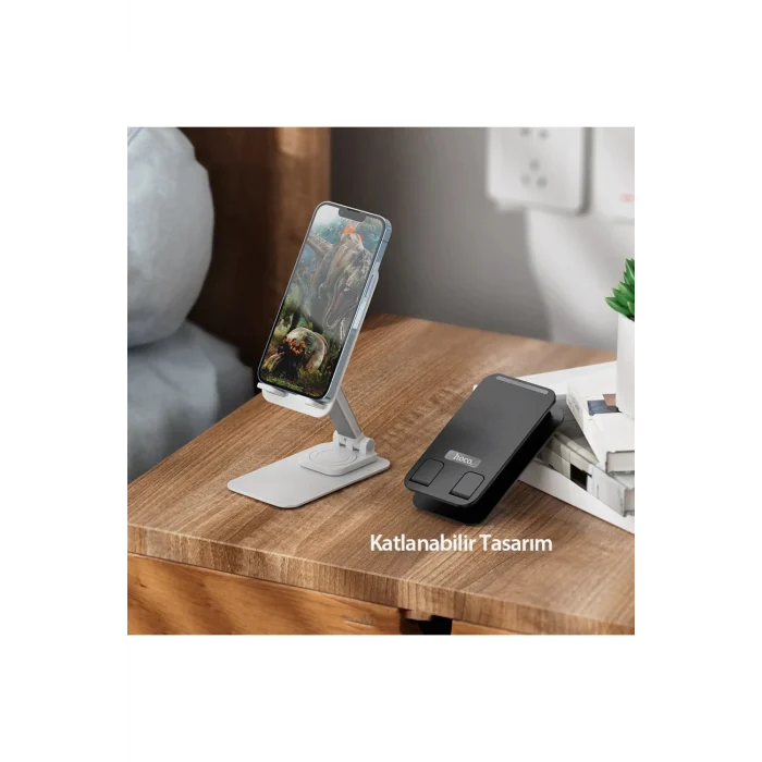 Ayarlanabilir Katlanabilir Masaüstü Telefon Tablet Tutucu - Siyah