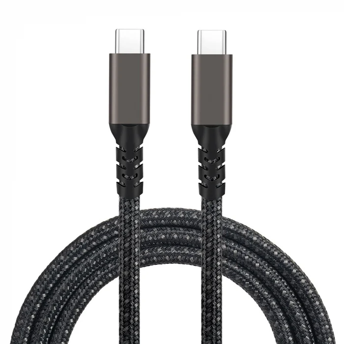 Qgeem 2.Jenerasyon Type-C to Type-C USB3.2 PD Data Kablosu 100W 20Gbps 4K@60Hz 0.5 Metre