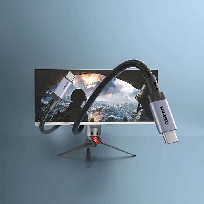 Qgeem QG03 Type-C to Type-C PD 40G 8K@60Hz Data Kablosu 240W 1M