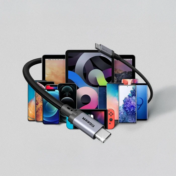 Qgeem QG03 Type-C to Type-C PD 40G 8K@60Hz Data Kablosu 240W 1M