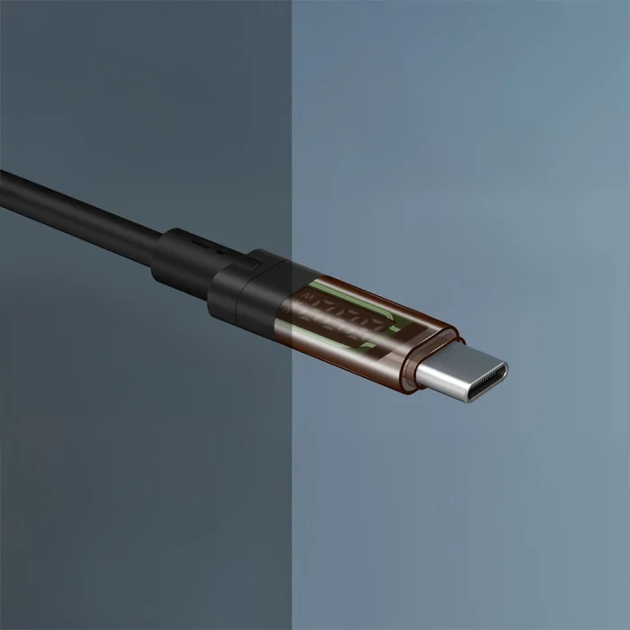 Qgeem QG04 Dijital LED Göstergeli Type-C to Type-C PD 40G 8K@60Hz Data Kablosu 240W 1M